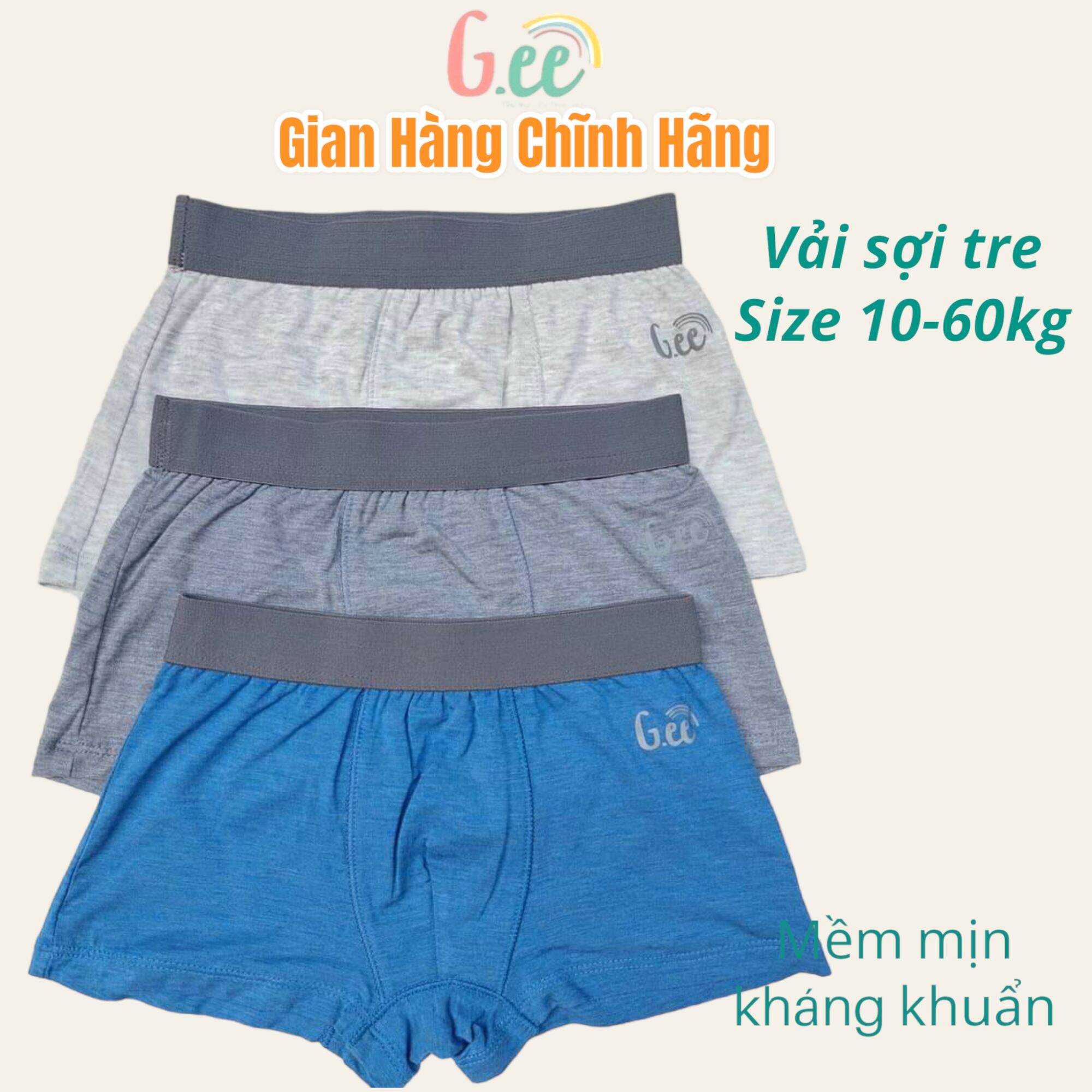 Set 3 Quần Chíp Quần Lót Sịp Bé Trai Vải Sợi Tre Cao Cấp Siêu Mềm Mịn Co Giãn Thoải Mái Và Kháng Khuẩn