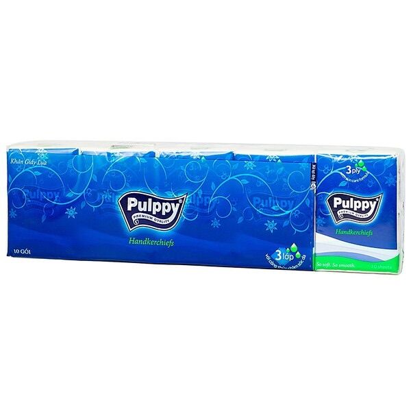Khăn Giấy Lụa Bỏ Túi Pulppy Compact 10 gói
