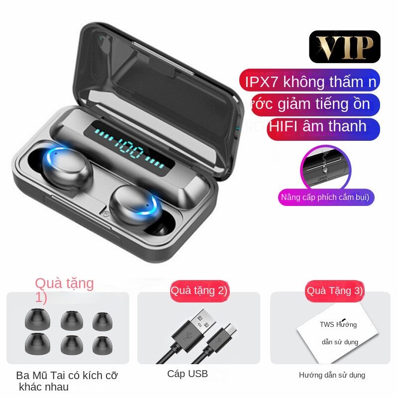 F9 Wireless Headphones TWS Bluetooth 5.0 Headsets Noise Canceling Earphone With Microphone Sports Handsfree Earbuds For Phone