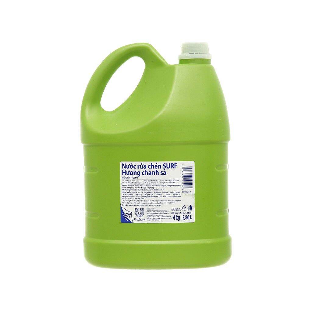 [HCM]Nước Rửa Chén Surf 4kg chanh xả/tắc mẫu mới