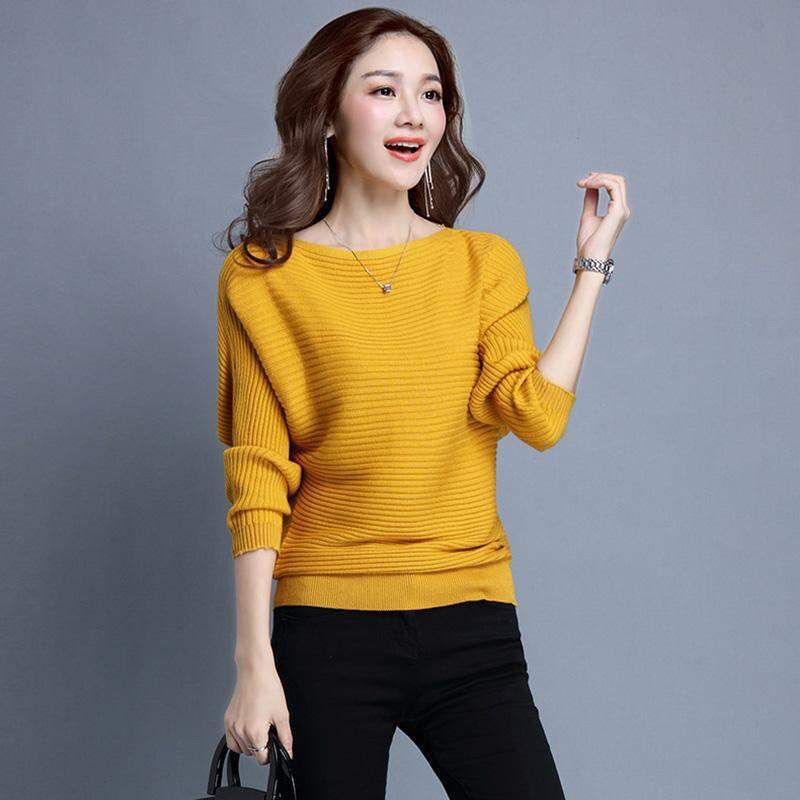 Áo len cánh dơi bo gấu