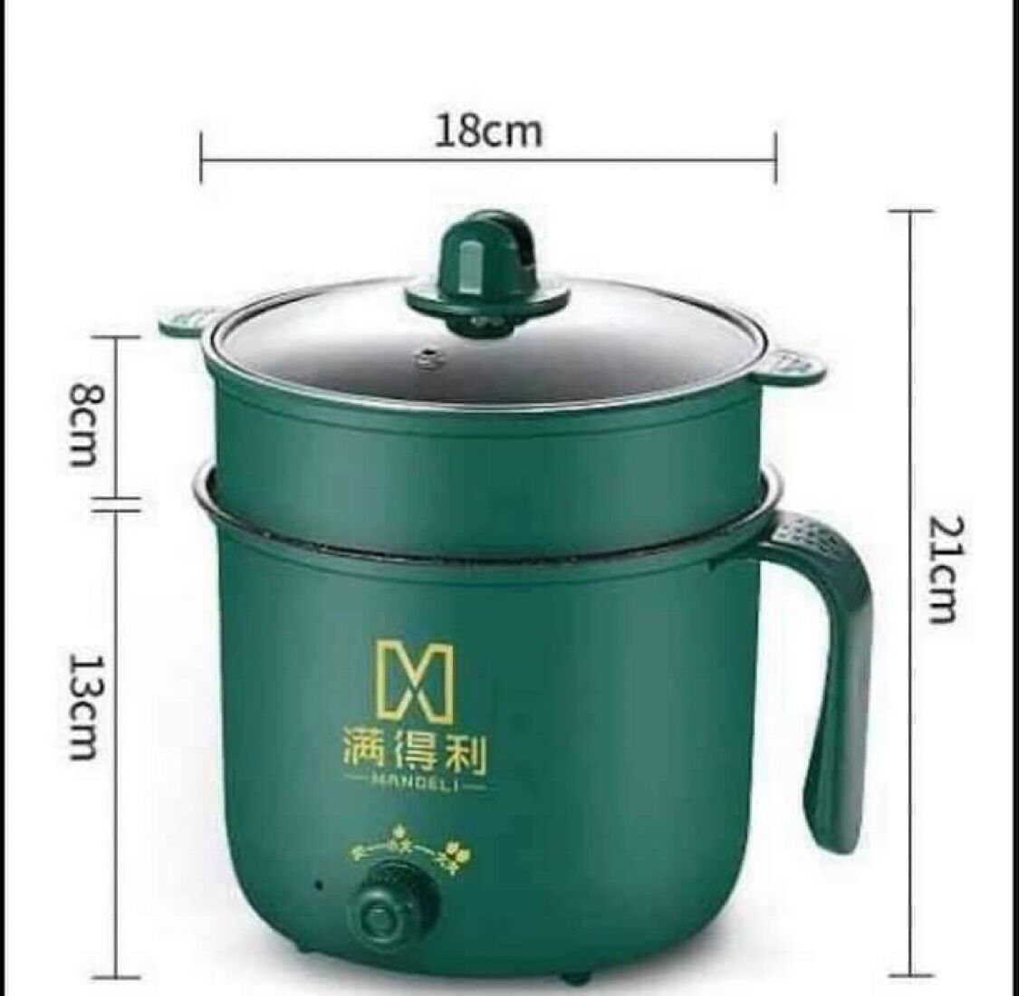Nồi đa năng mini mandeli nấu lẩu, canh, mì, hấp cháo cho bé tiện lợi