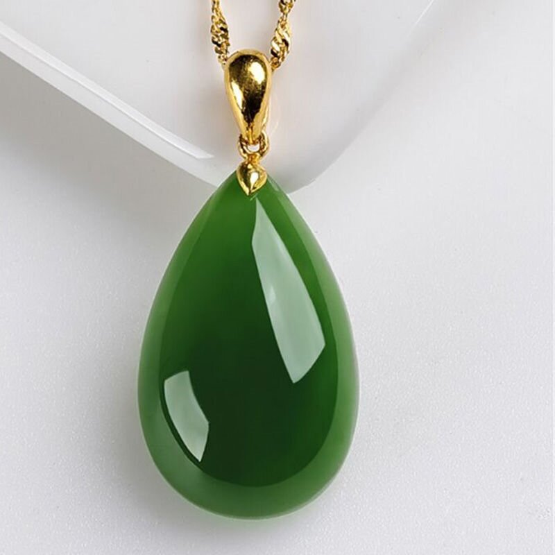 Mặt dây chuyền hình giọt nước ngọc bích ngọc bích ngọc bích ngọc bích mẫu mới mặt dây chuyền ngọc bích ngọc bích ngọc bích ngọc bích ngọc bích xanh lục rau chân vịt mẫu nam nữ