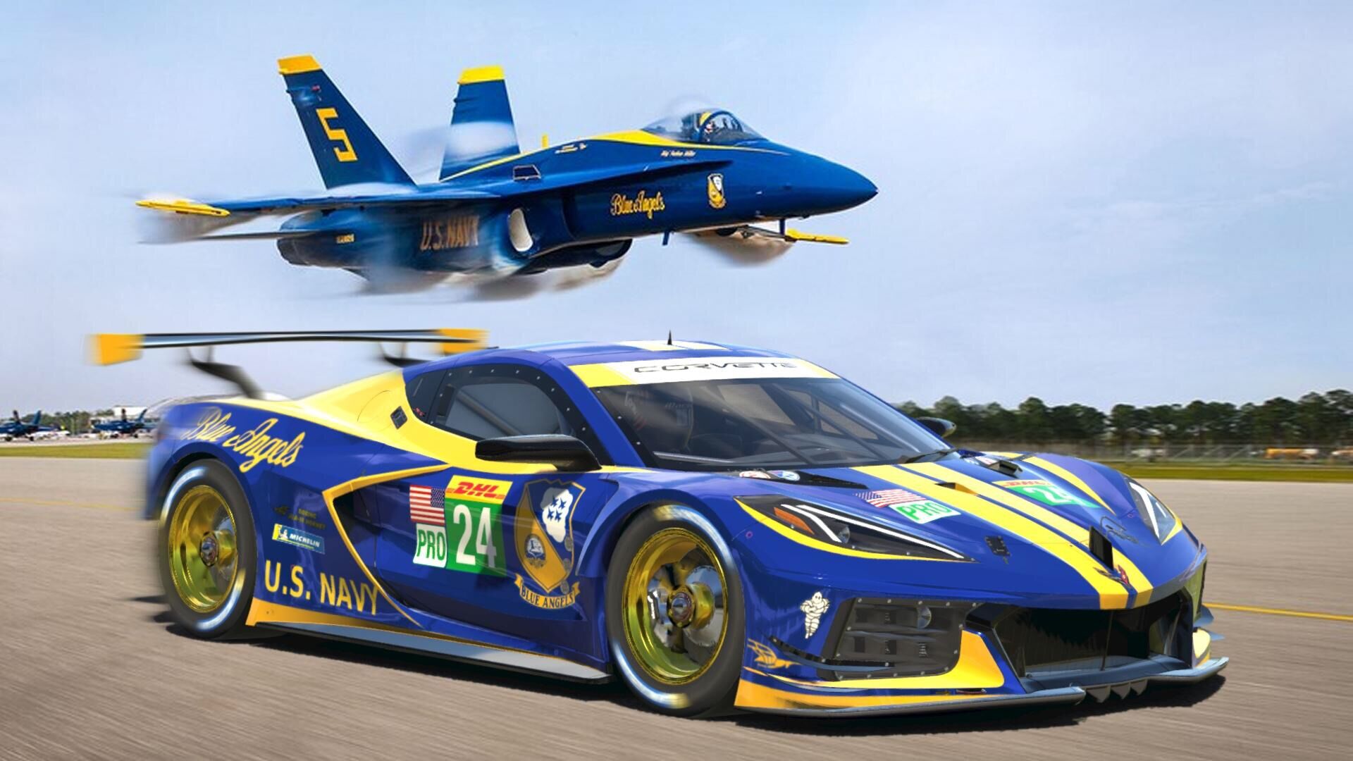 Xe Mô Hình Hot Wheels tỉ lệ 1:64 "Corvette C8.R " (Blue/Xanh) (New Model 2022)