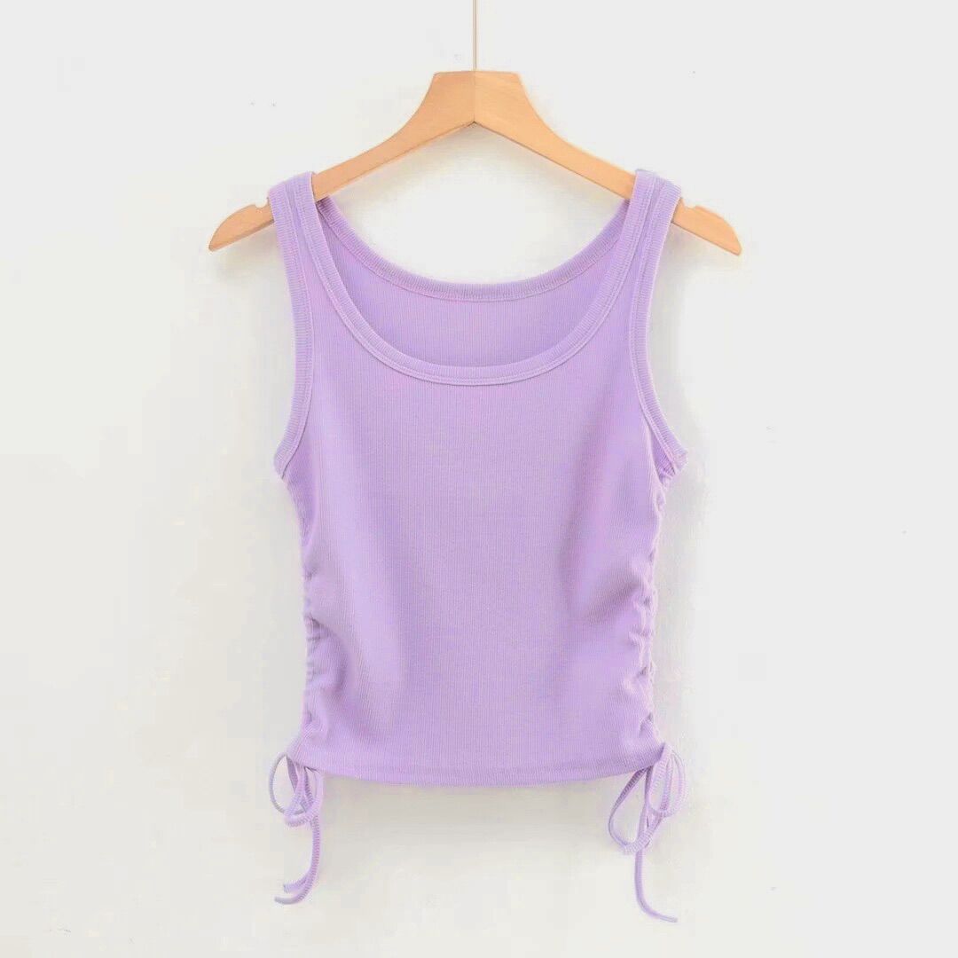 Áo 3 lỗ cotton rút eo [ảnh thật]