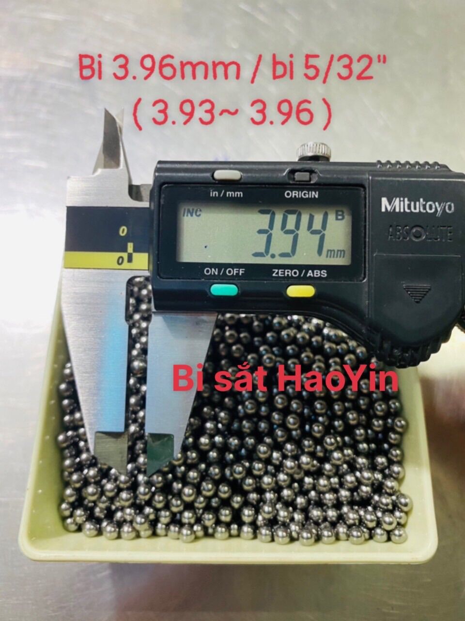 Bi thép 3.96mm / bi 5/32” loại cứng chịu lực tốt