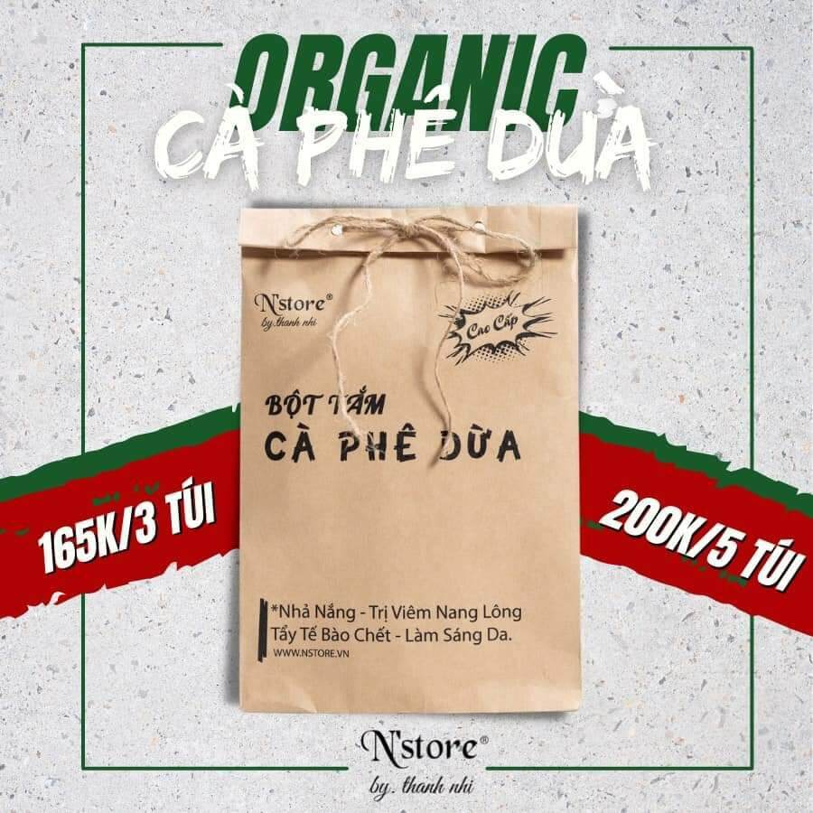(Quà Cực Sốc Dây buộc Tóc 9k) Bột Tắm Trắng Cà Phê Dừa
