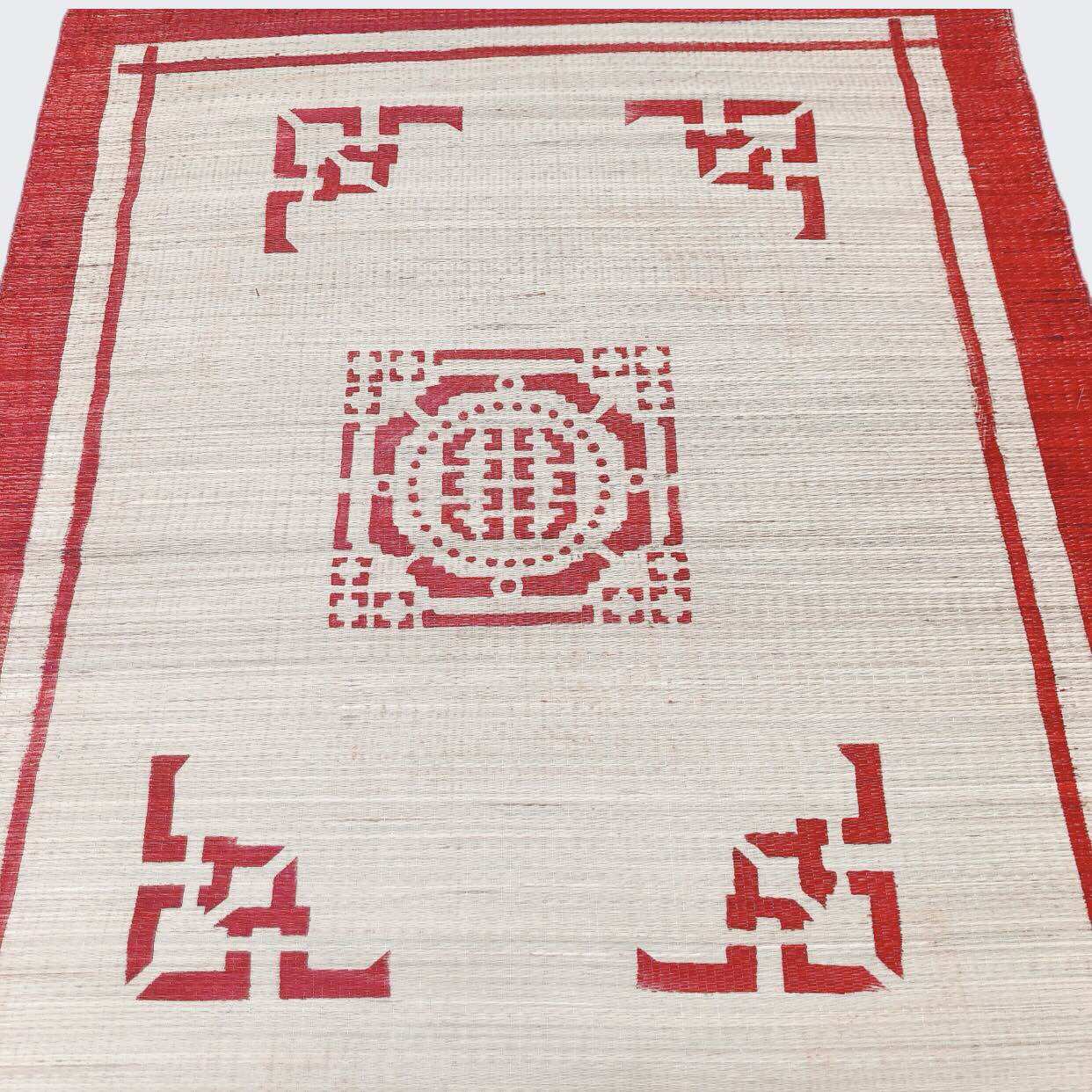 Cheap Brocade Printed Straw Mat 1M6X2M for Tet Decoration