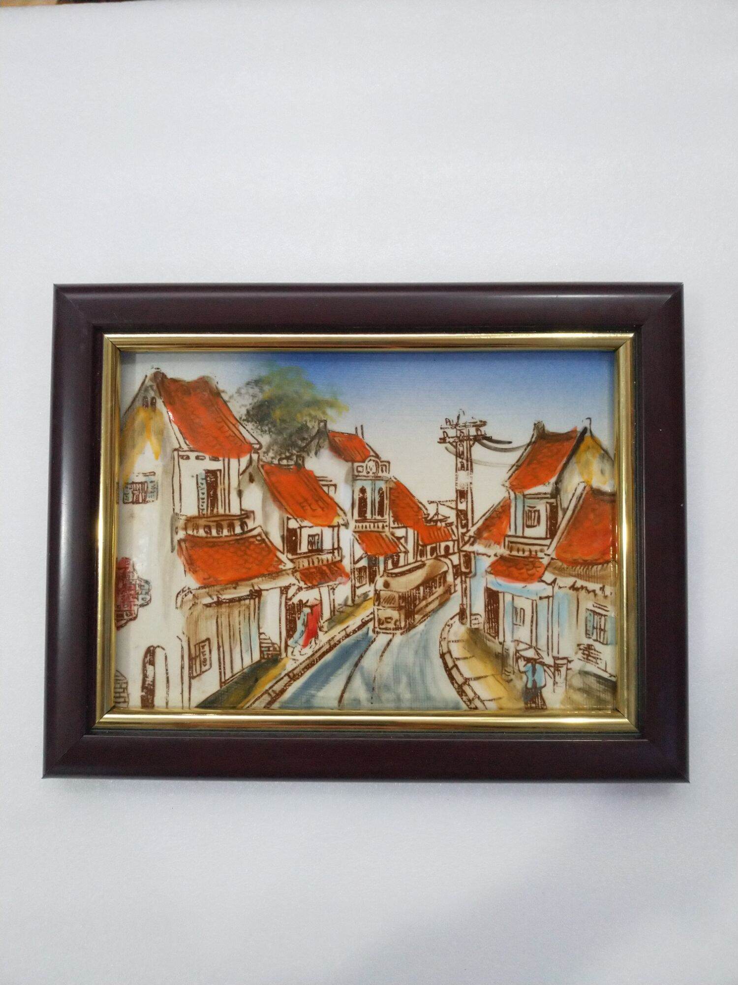 tranh gốm sứ Bát Tràng KT 24 x18