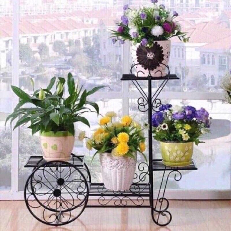 Kệ sắt trưng cây kiểng 4 tầng