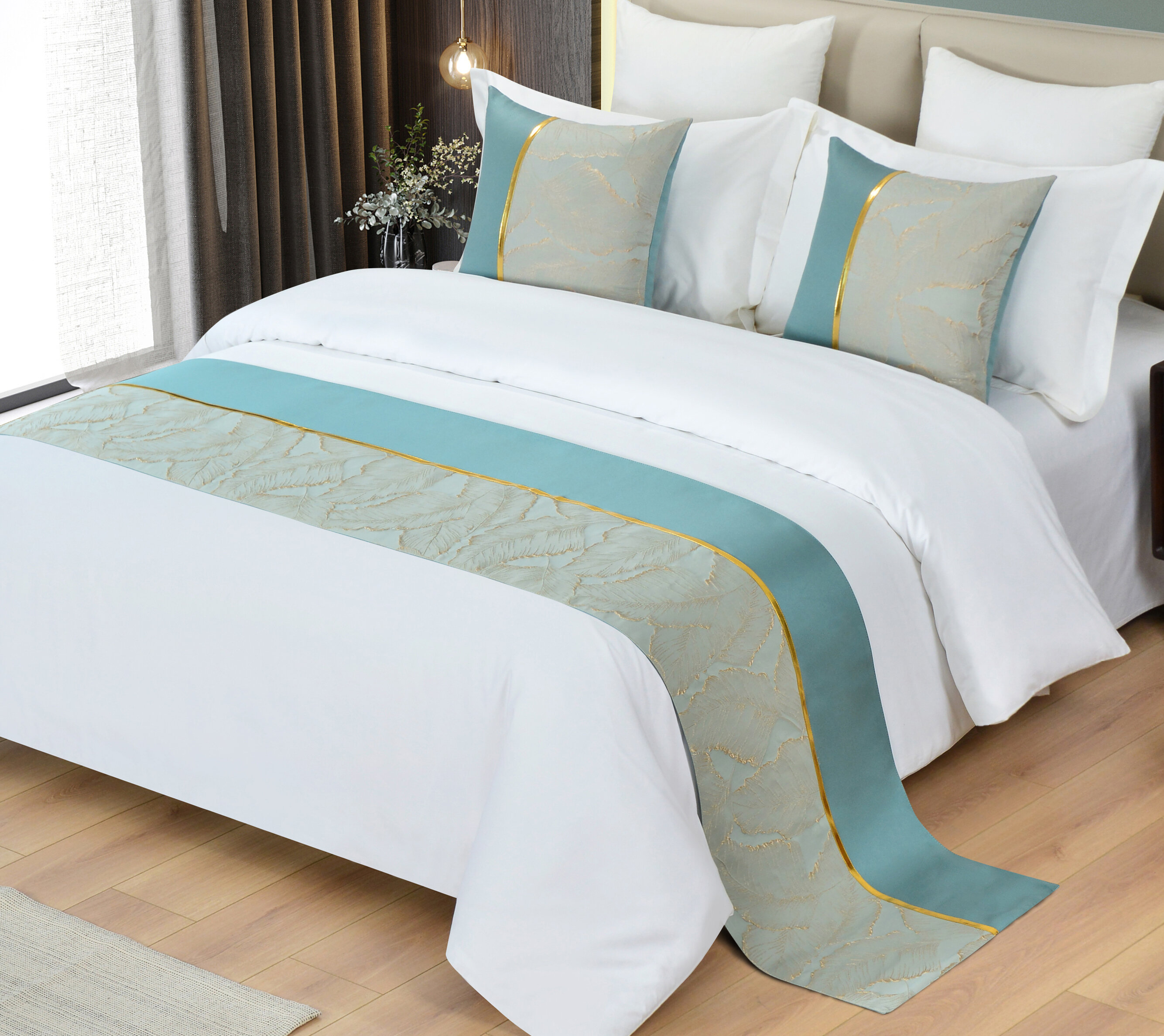 Khăn Trải Giường Khách Sạn Khách Sạn Khách Sạn Khách Sạn Năm Sao Khăn Trải Cuối Giường Hiện Đại Đơn Giản Phong Cách Châu Âu Khăn Trải Giường Trang Trí Tiệc Mừng Crazy Rush
