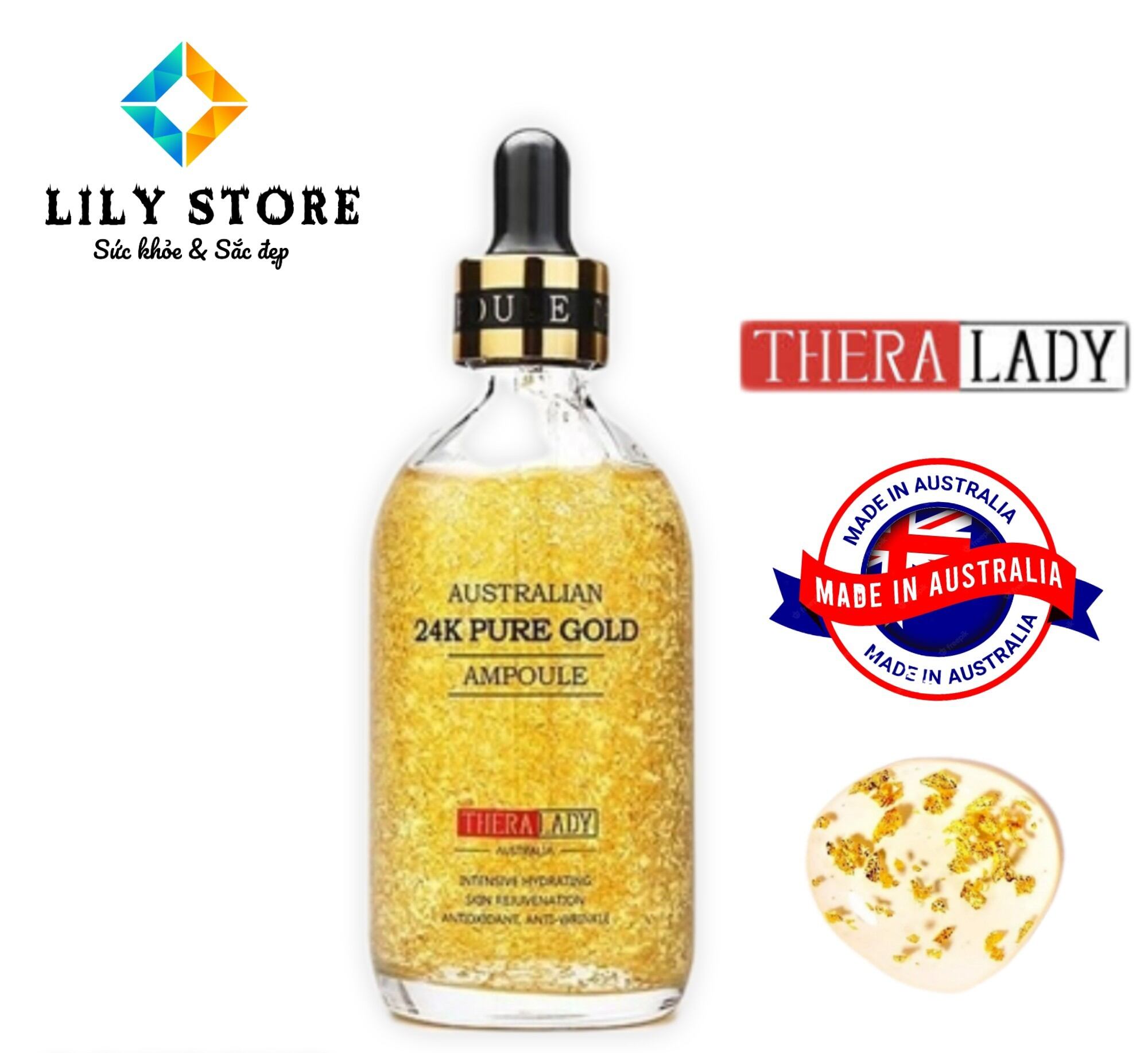 Serum dưỡng da của úc tinh chất vàng 24k australian 24k pure gold ampoule - 100ml