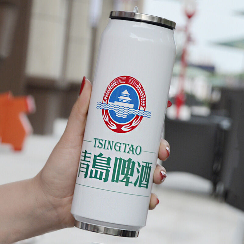Cốc giữ nhiệt lon hiệu thời trang sáng tạo cốc uống bia inox thể thao cốc uống nước cá tính cặp đôi học sinh nam nữ
