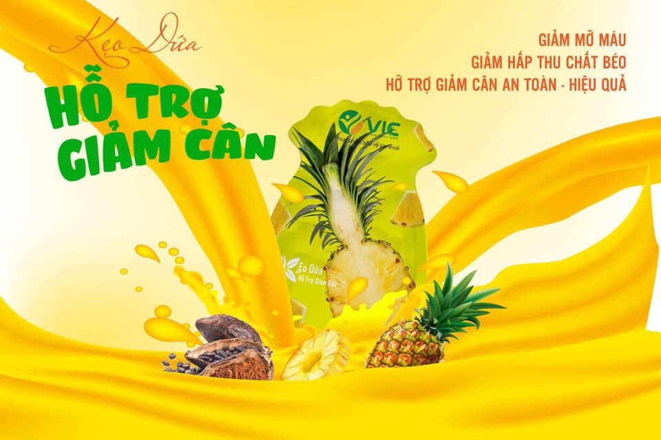 Kẹo dứa vic giam cân plus – túi 7 viên