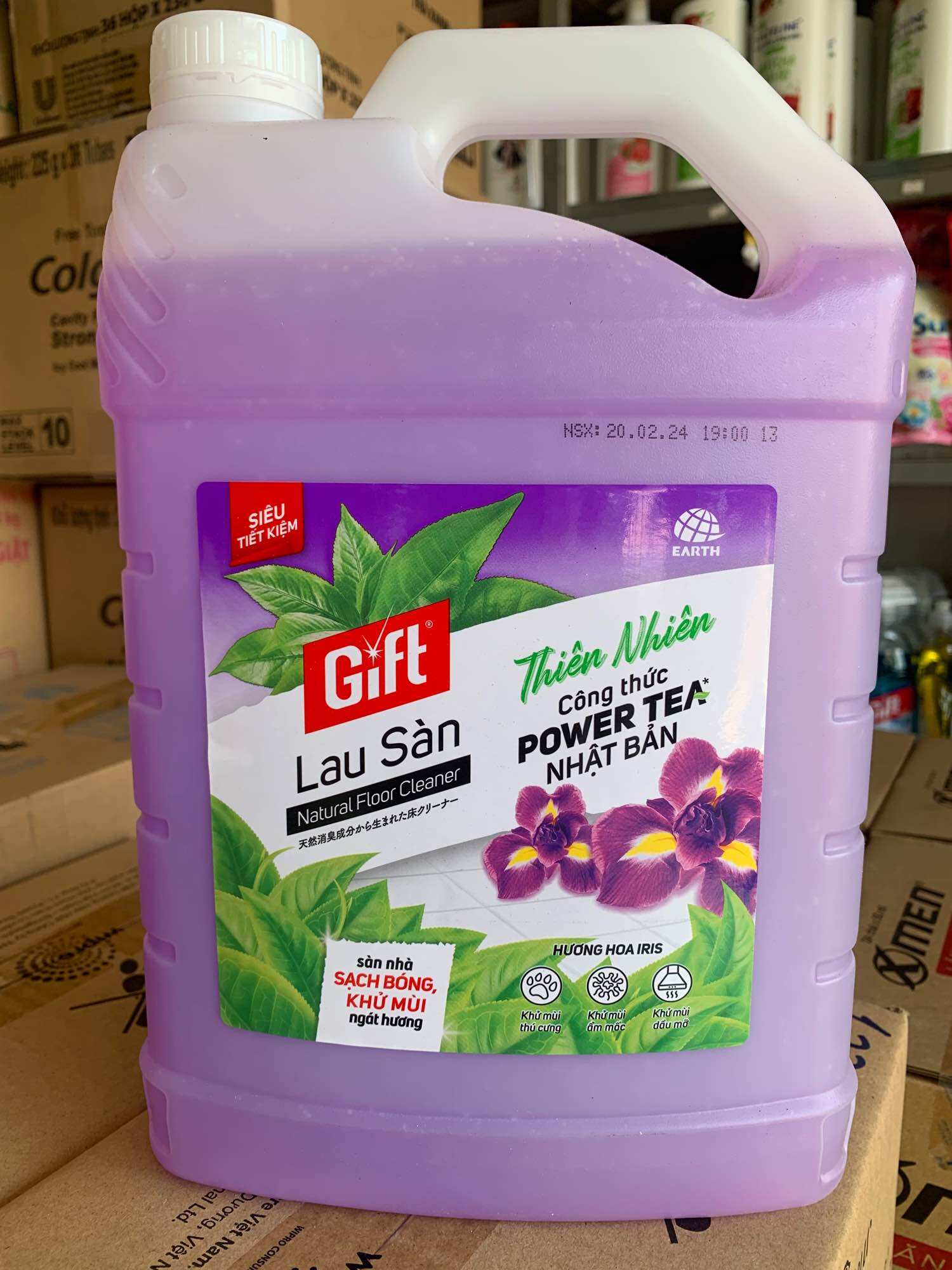 Nước lau sàn gift hương hoa iris can 3.8kg -