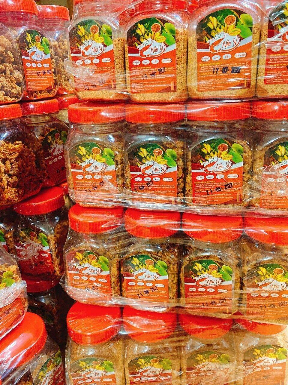 Muối tôm Như Ý hạt to hủ nhỏ 60gram thơm ngon hảo hạng. Muối tôm như ý hạt to, muối tôm như ý, muối như ý ăn với bánh tráng trônn.