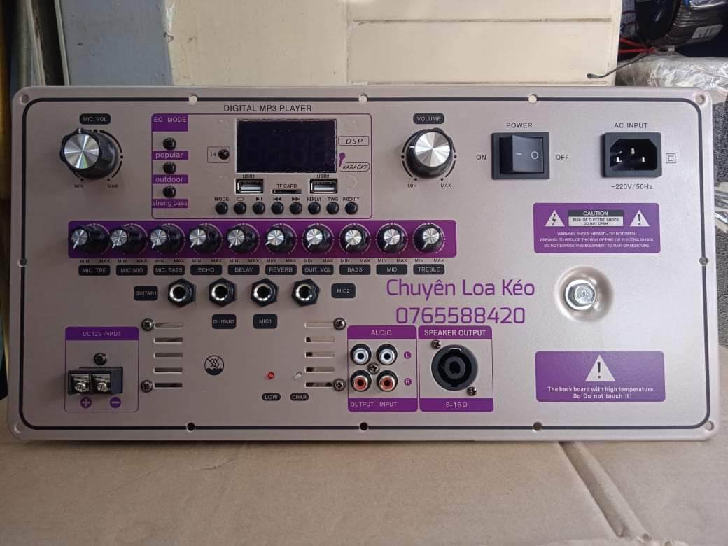Mạch loa kéo h270 2 kênh công suất 600w echo reverb cao cấp