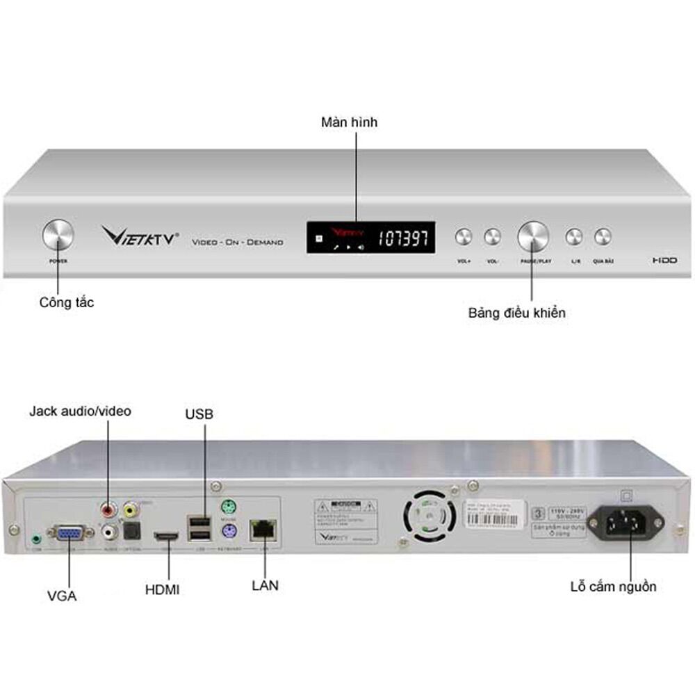 Đầu vietktv hd pro 3t + key chuyển đồi