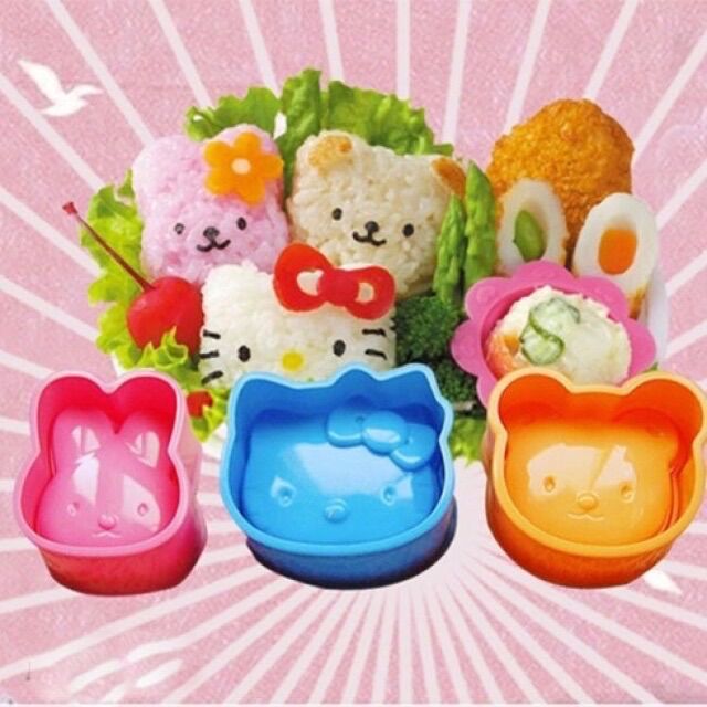 Bộ 3 Khuôn Ép Cơm Xuất Nhật Cho Bé