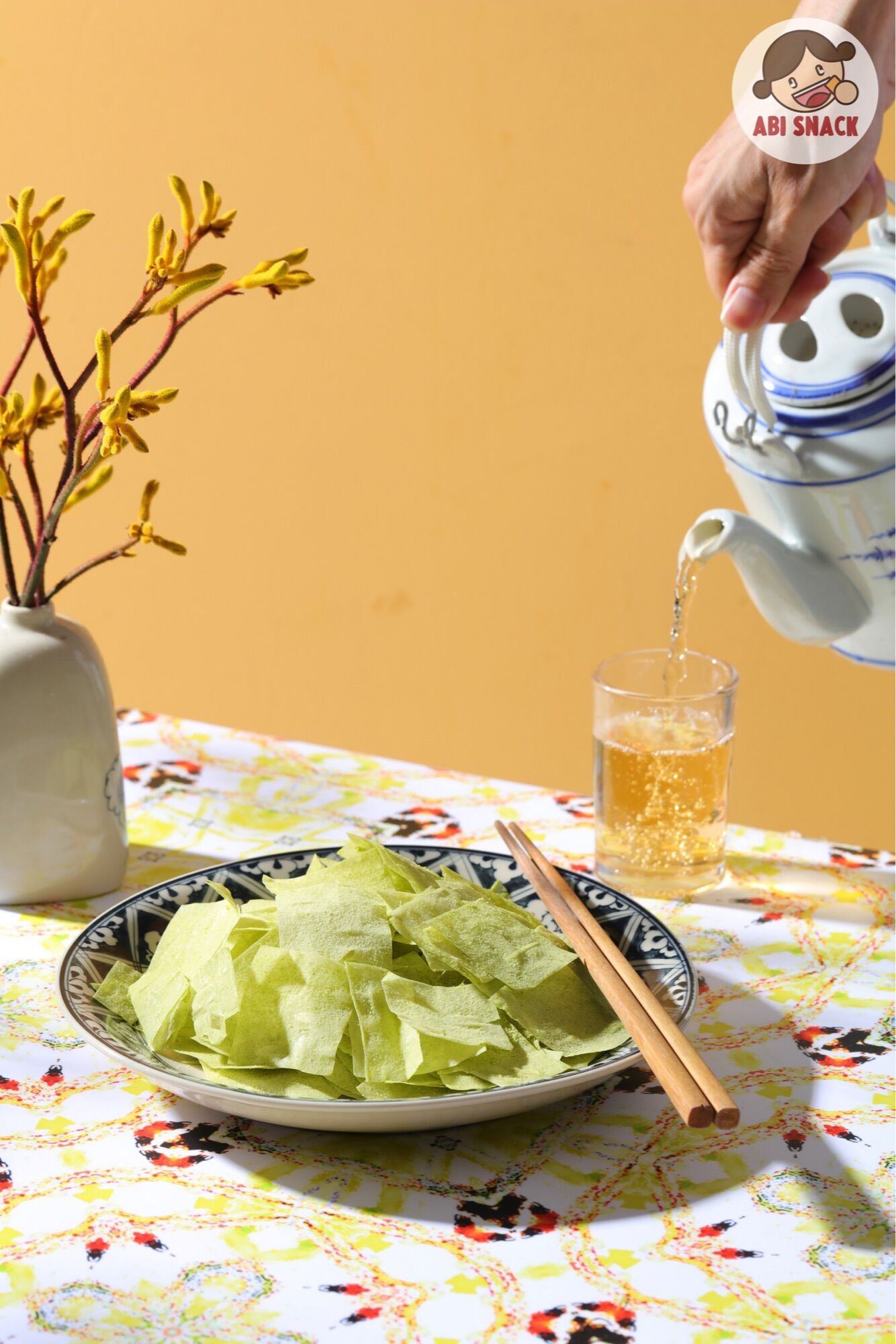 [ ABI_SNACK ] BÁNH TRÁNG VỊ TRÀ XANH