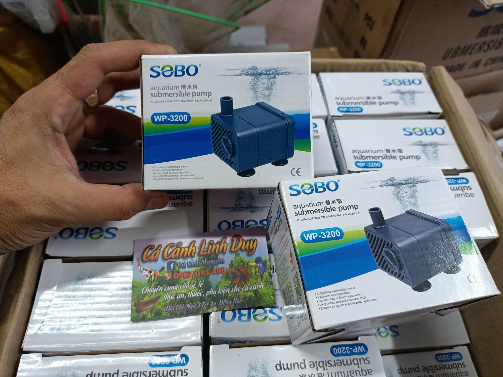 Máy bơm hồ cá , máy bơm chìm sobo wp 3200
