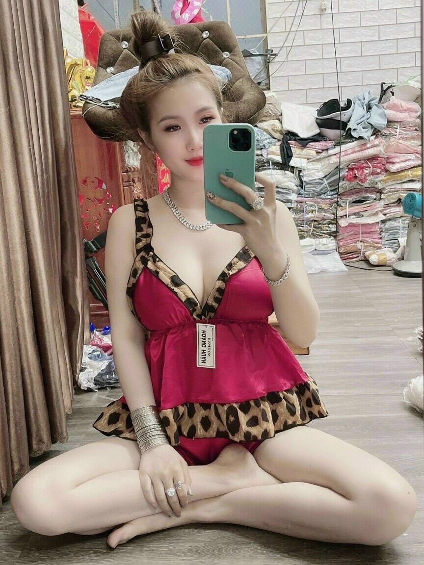 Set đùi ngủ phi hai dây phối beo