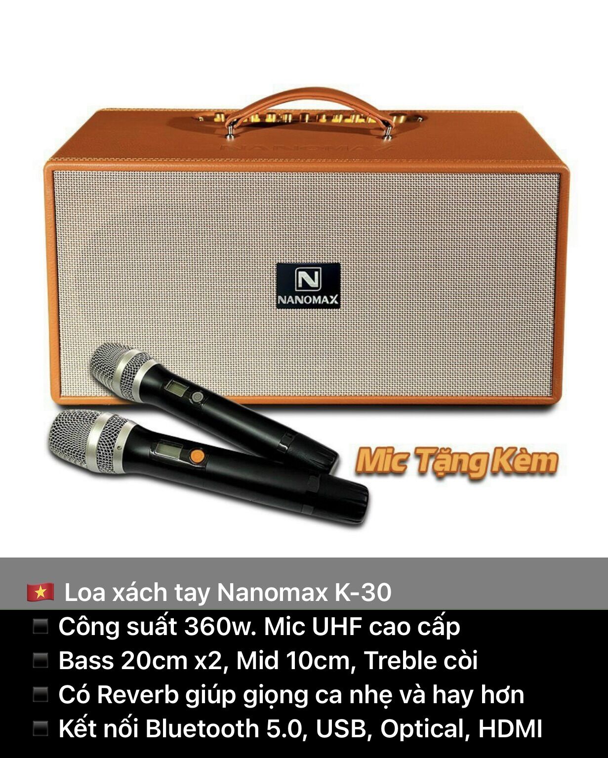 Loa xách tay nanomax k30