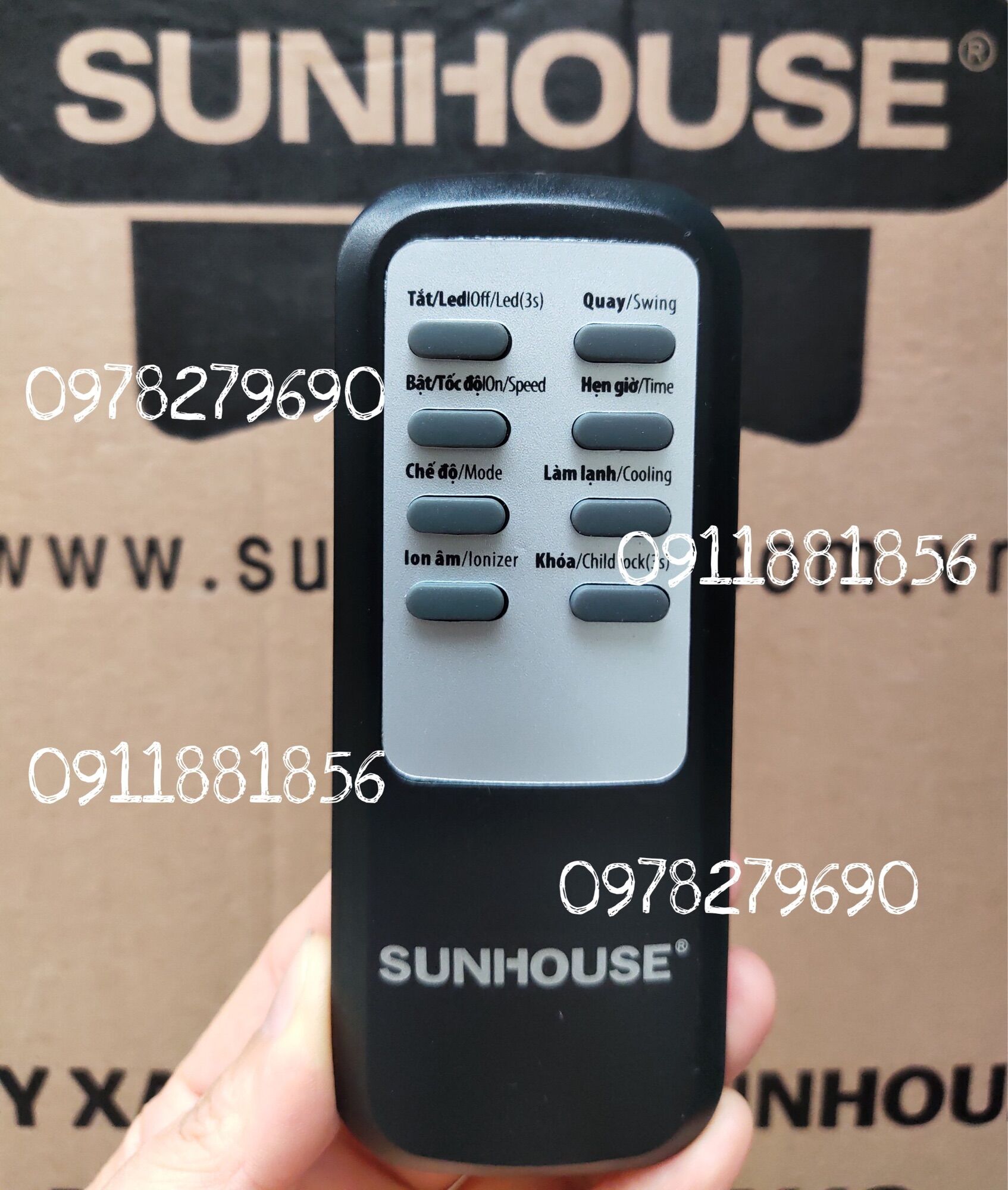 ĐIỀU KHIỂN QUẠT PHUN SƯƠNG SUNHOUSE SHD7822 SHD7821 SHD7823