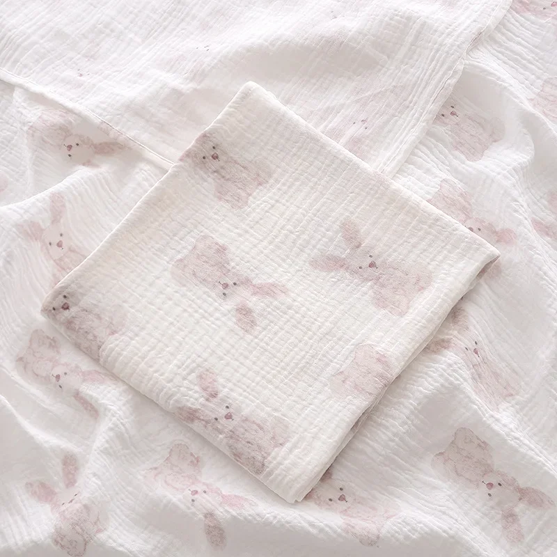 Chăn Bông Cho Bé Sơ Sinh Unisex Bộ Đồ Giường Mùa Hè Muslin Square Nhận Chăn Ném Có Họa Tiết Hoạt Hình Cho Bé 0-1Y