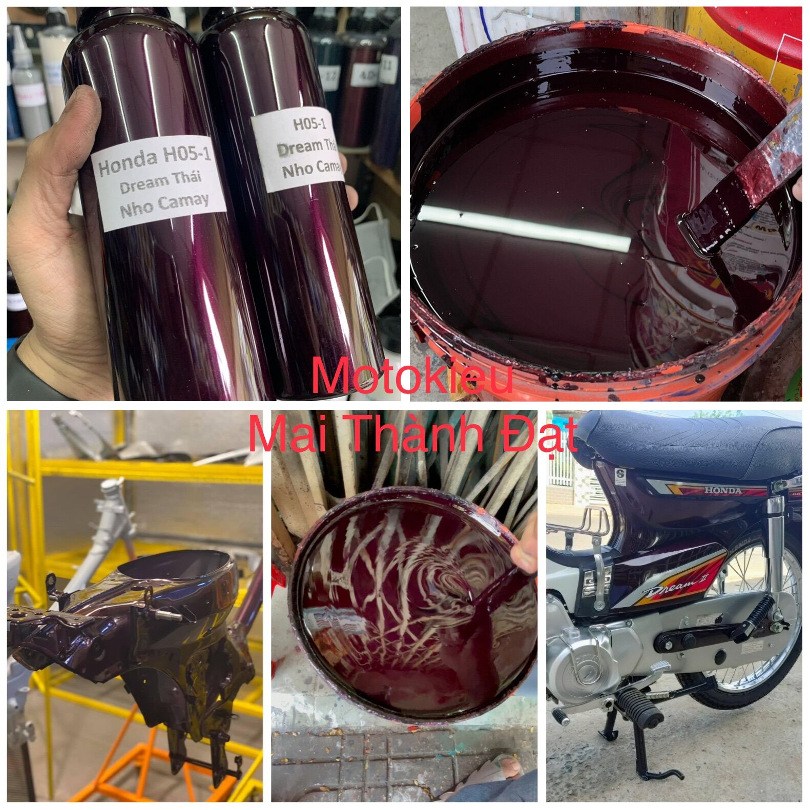 Màu sơn Dream Thái và Dream Super ( sơn oto- xe máy) Đóng gói tùy chọn