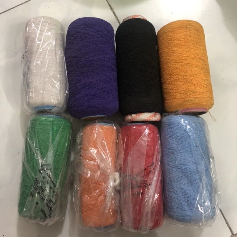 Cuộn nhỏ chiết 50m thun chỉ đủ màu hàng công ty