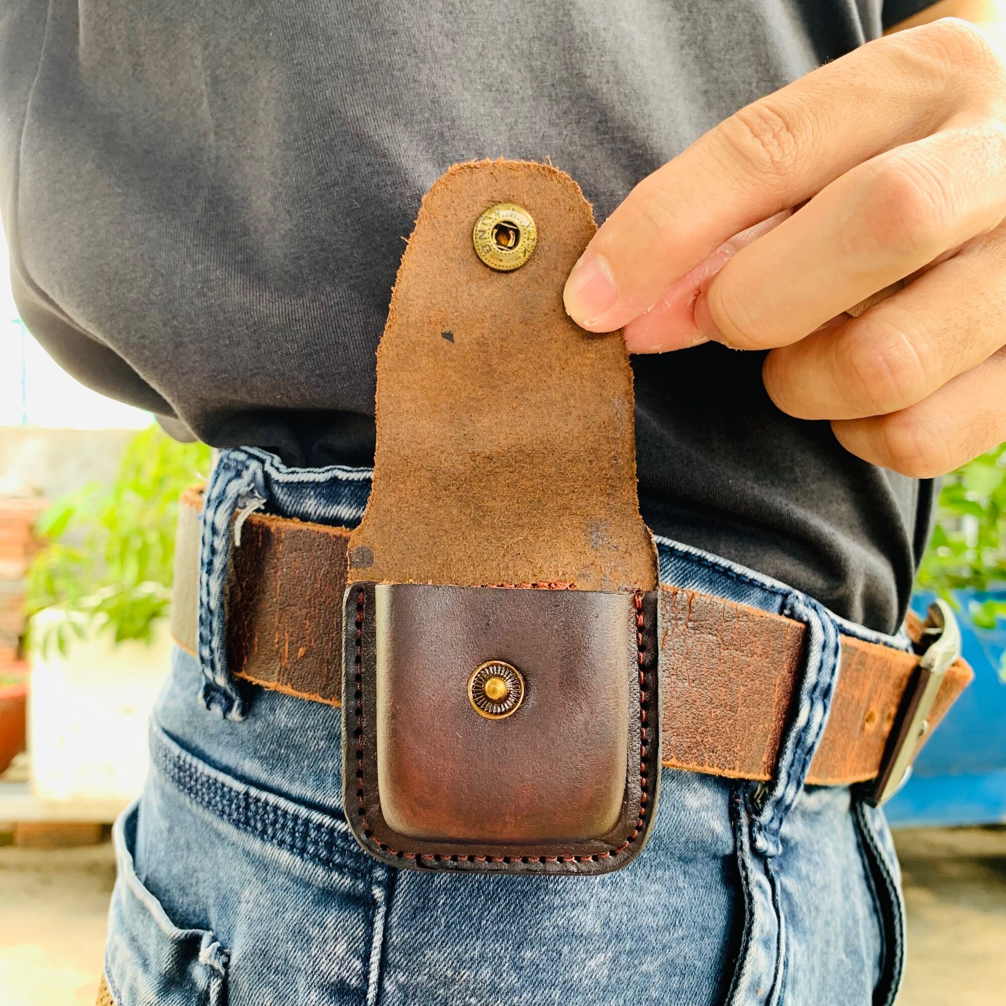 [HCM]Vỏ Bao Da Đựng Zippo Chất Liệu Da Bò | TRAN LEATHER