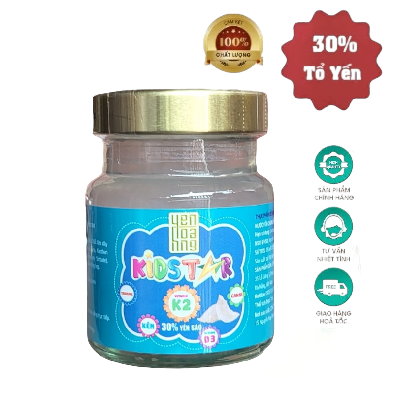Yến sào cho bé Kidstar 30%. Giúp bé khỏe mạnh thông minh tăng cường sức đề kháng