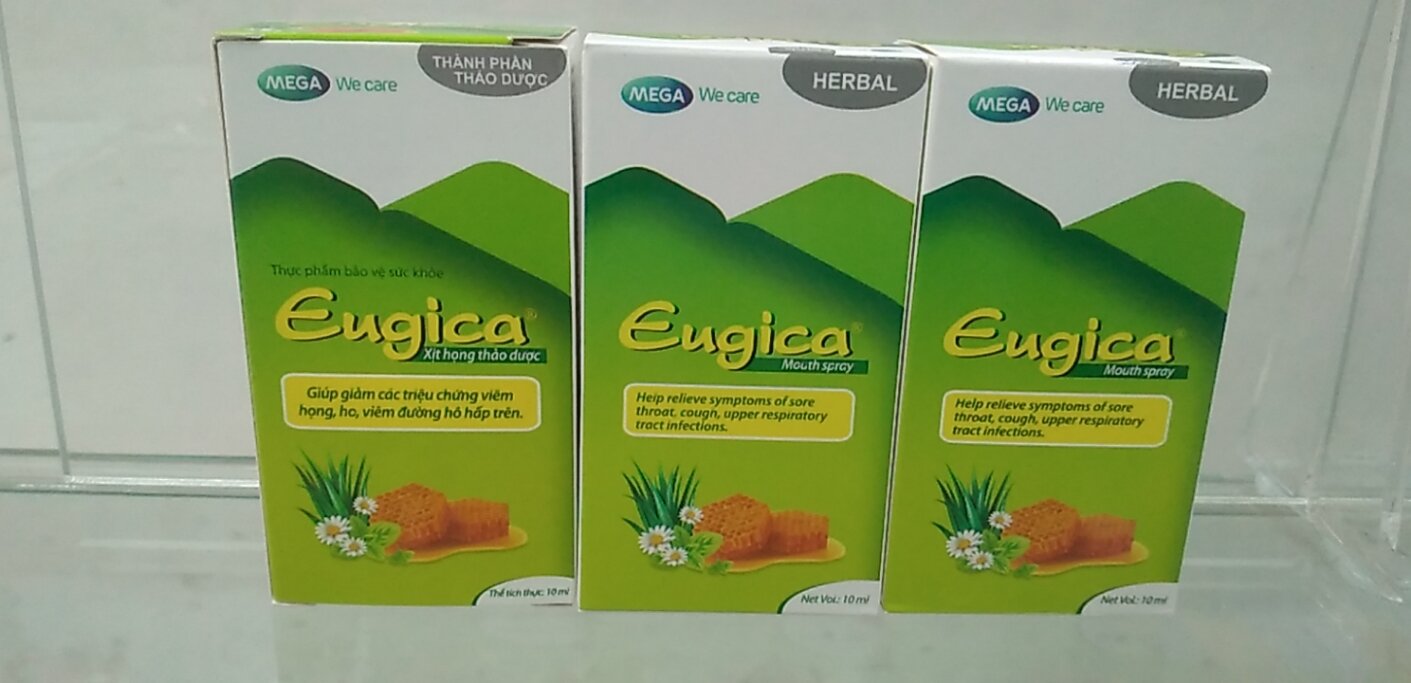 Xịt Họng Thảo Dược Eugica Chai 10ml
