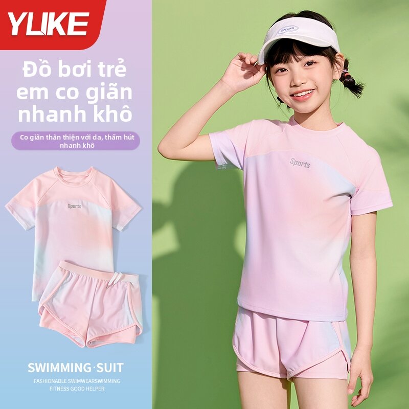 Yuke | Bộ Đồ Bơi Tách Riêng Cho Bé Gái Chống Nắng Khô Nhanh