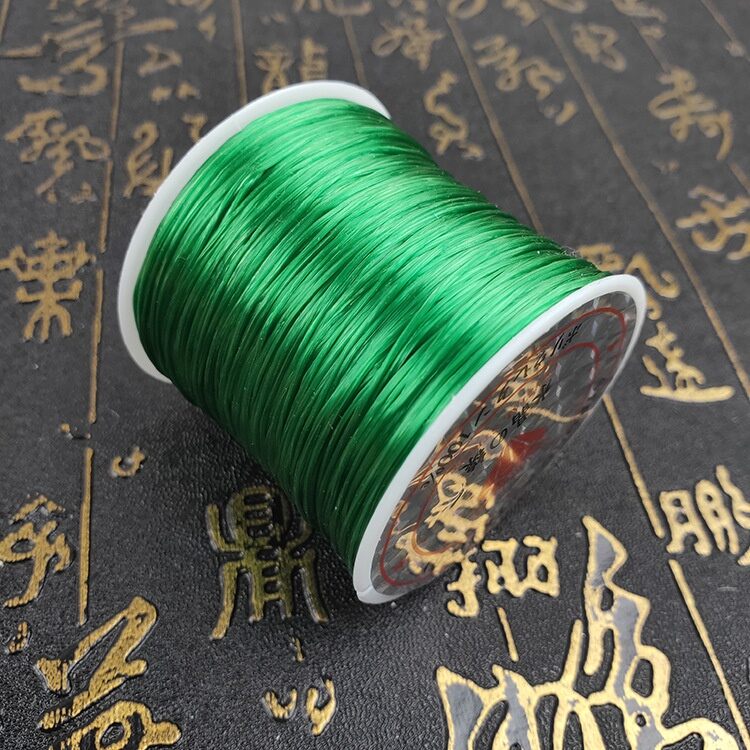 Cuộn cước lụa, cước thun tơ co giãn làm vòng size 0.4mm cuộn dầy 60m