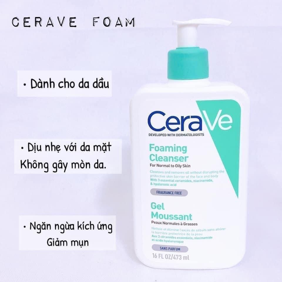 SỮA RỬA MẶT CERAVE DA DẦU NHỜN ( 236 ML )