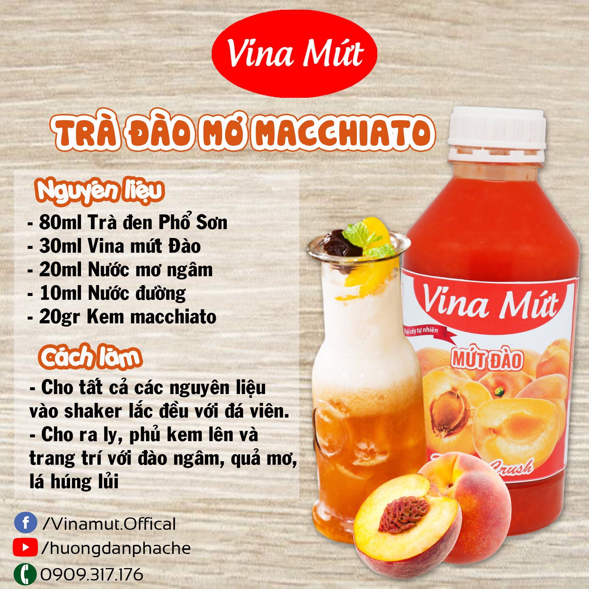 Sinh tố Vina 1000ml