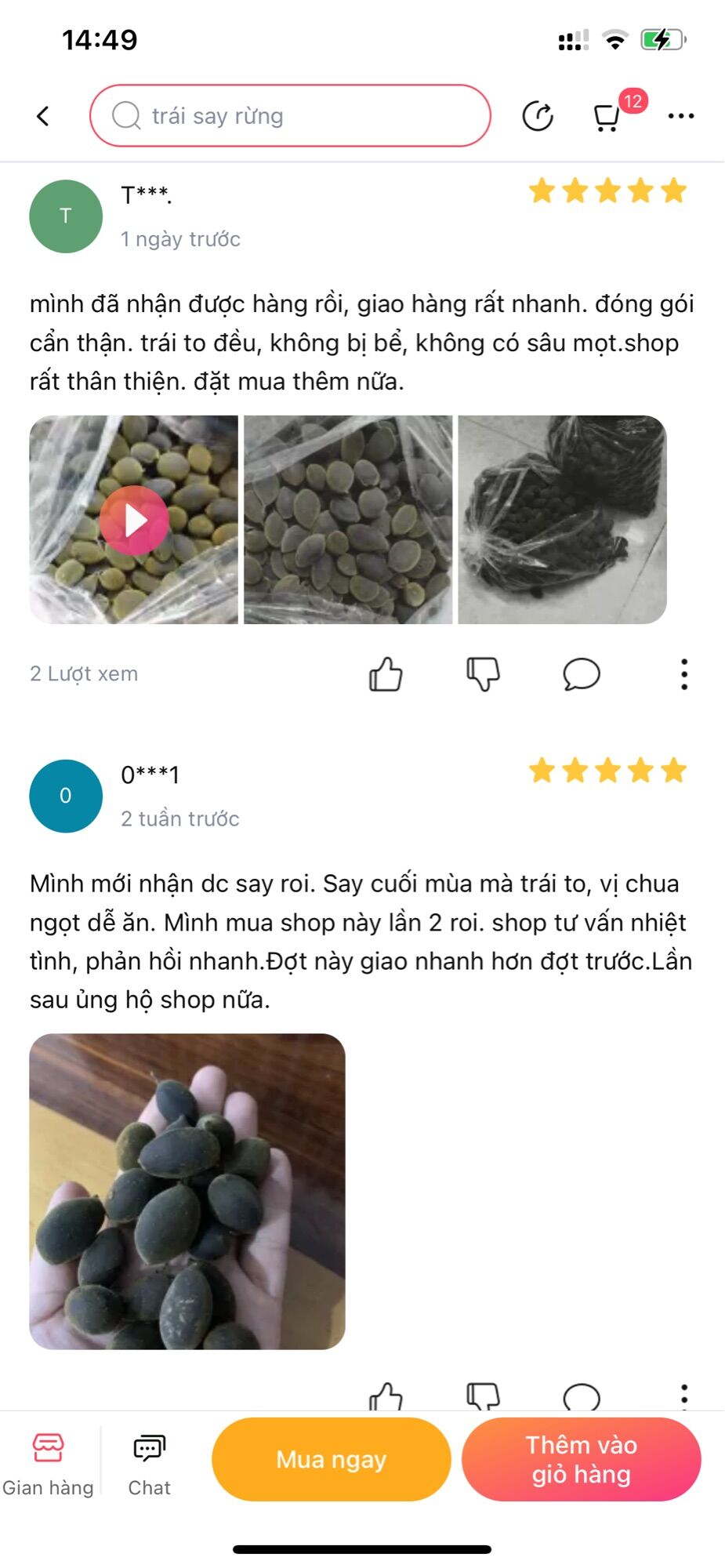 Say trâu 1kg, trái to ngọt