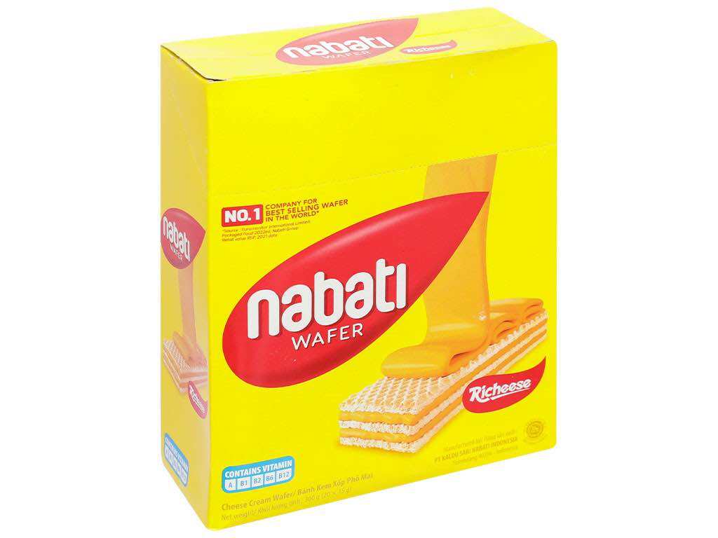 Bánh xốp nhân phô mai Nabati hộp 300g