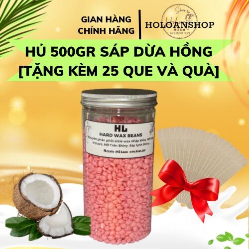 [MIỄN SHIP+Quà 10k+25 Que] Hủ 500gr Sáp cao cấp Hard Wax Beans Loại 1 siêu bám Lông tặng kèm que và quà