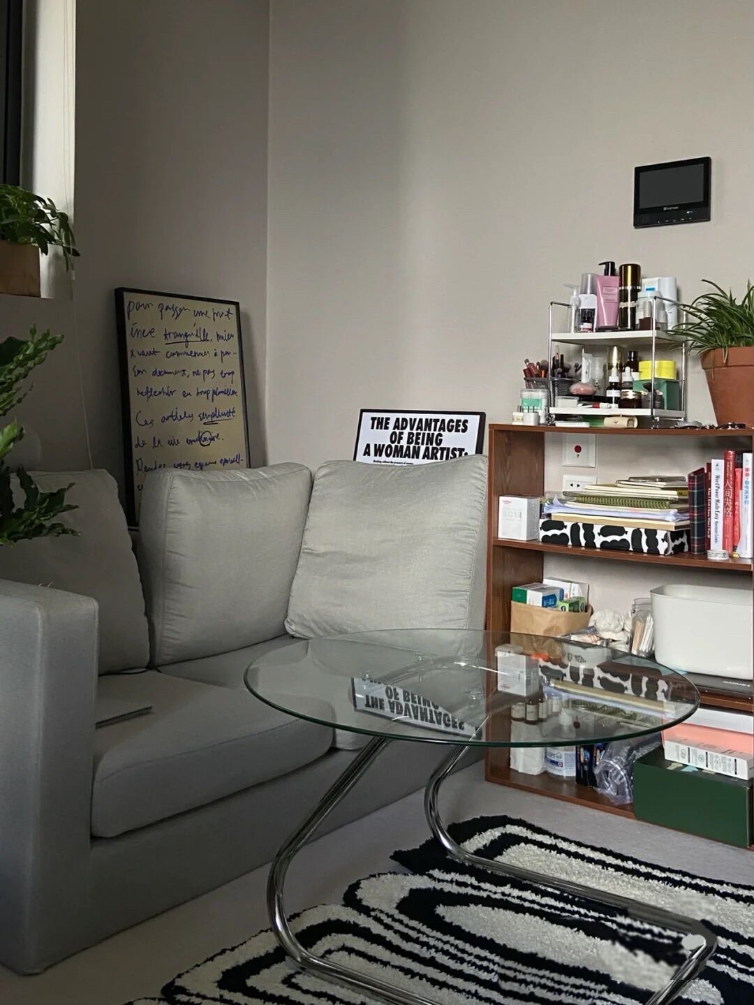 Transparent Side Table Bàn trà chân kiểu mặt kính