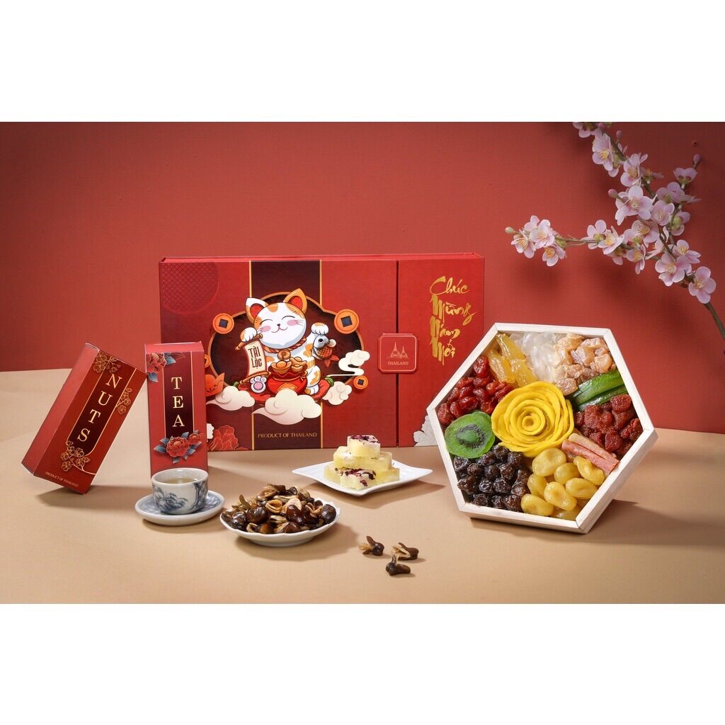 Mứt hoa quả sấy thái hộp 1.9kg