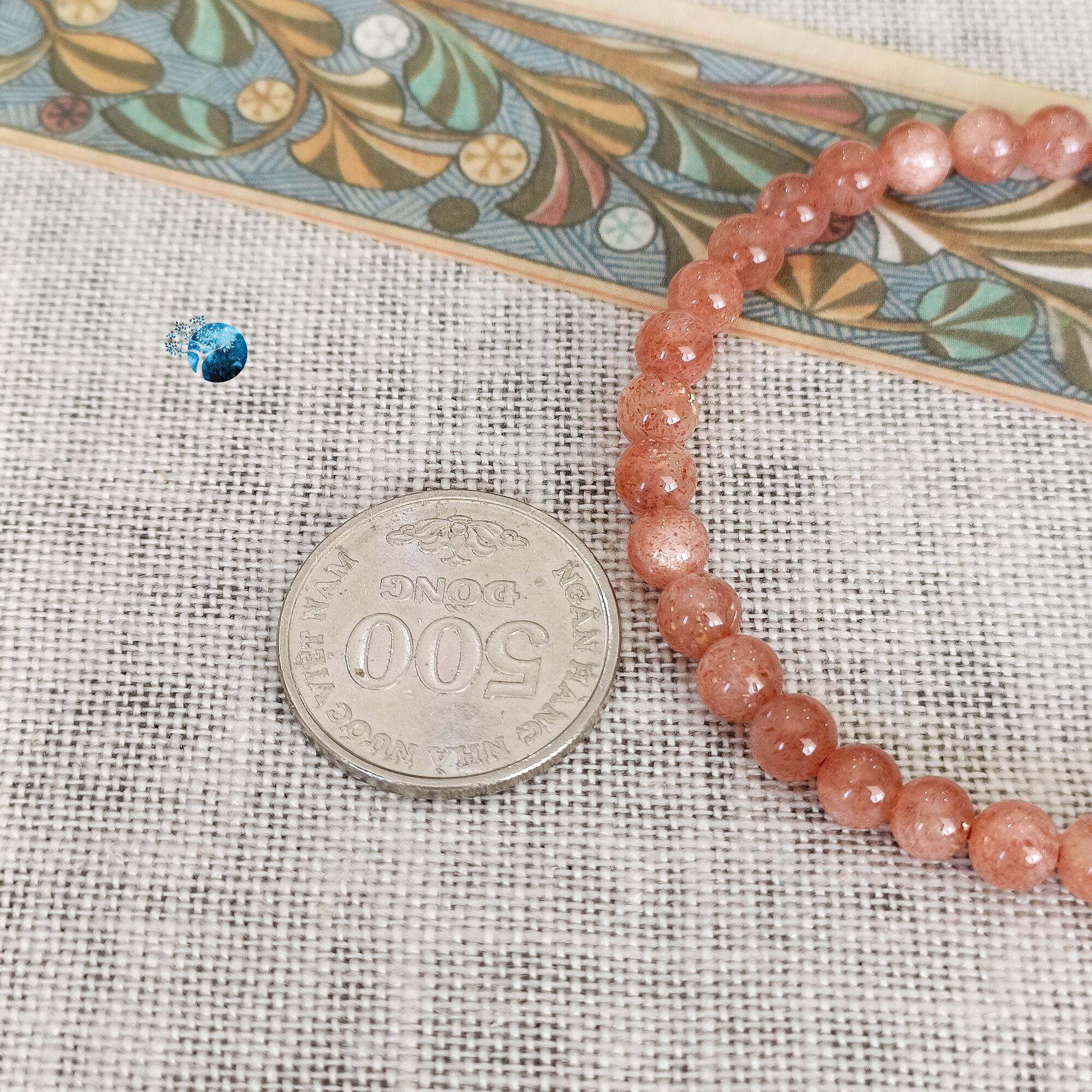Vòng tay đá mặt trời (sunstone) 4.5mm
