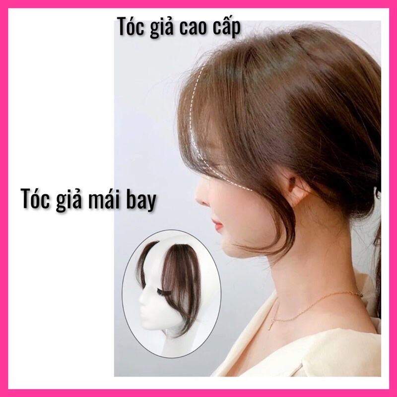 Tóc giả mái bay giá 1 bên chịu nhiệt tốt @