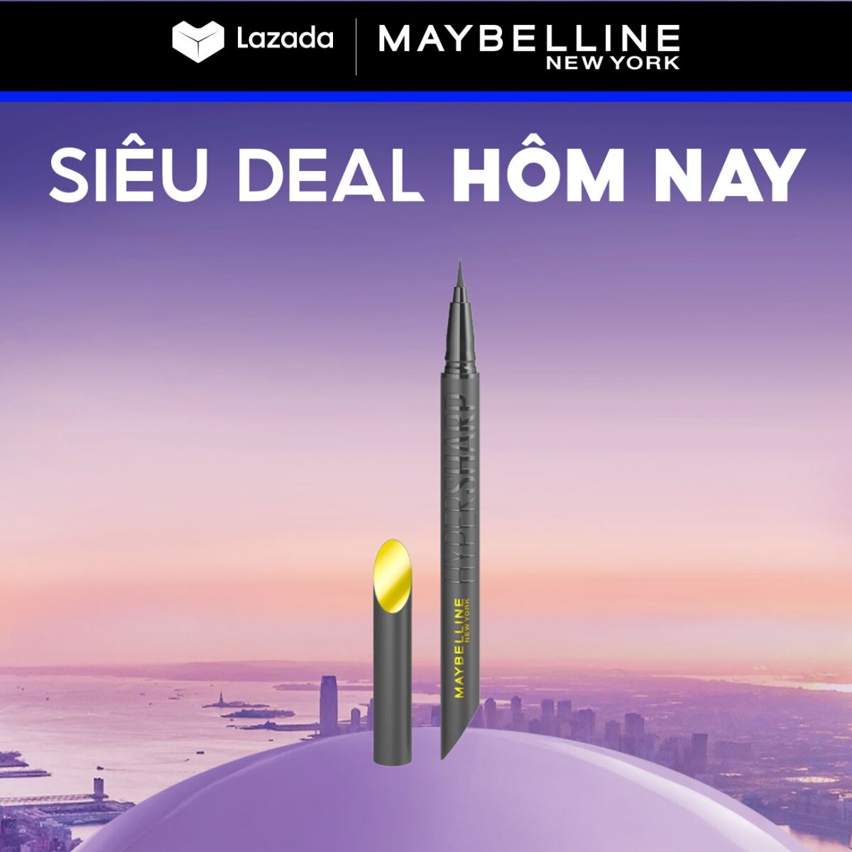 Bút Kẻ Mắt Nước Siêu Sắc Mảnh HyperSharp Liner 36h Extreme Maybelline New York Lâu Trôi 0.4g