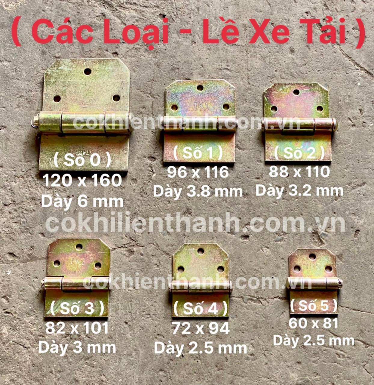 Bản lề xe ôtô tải