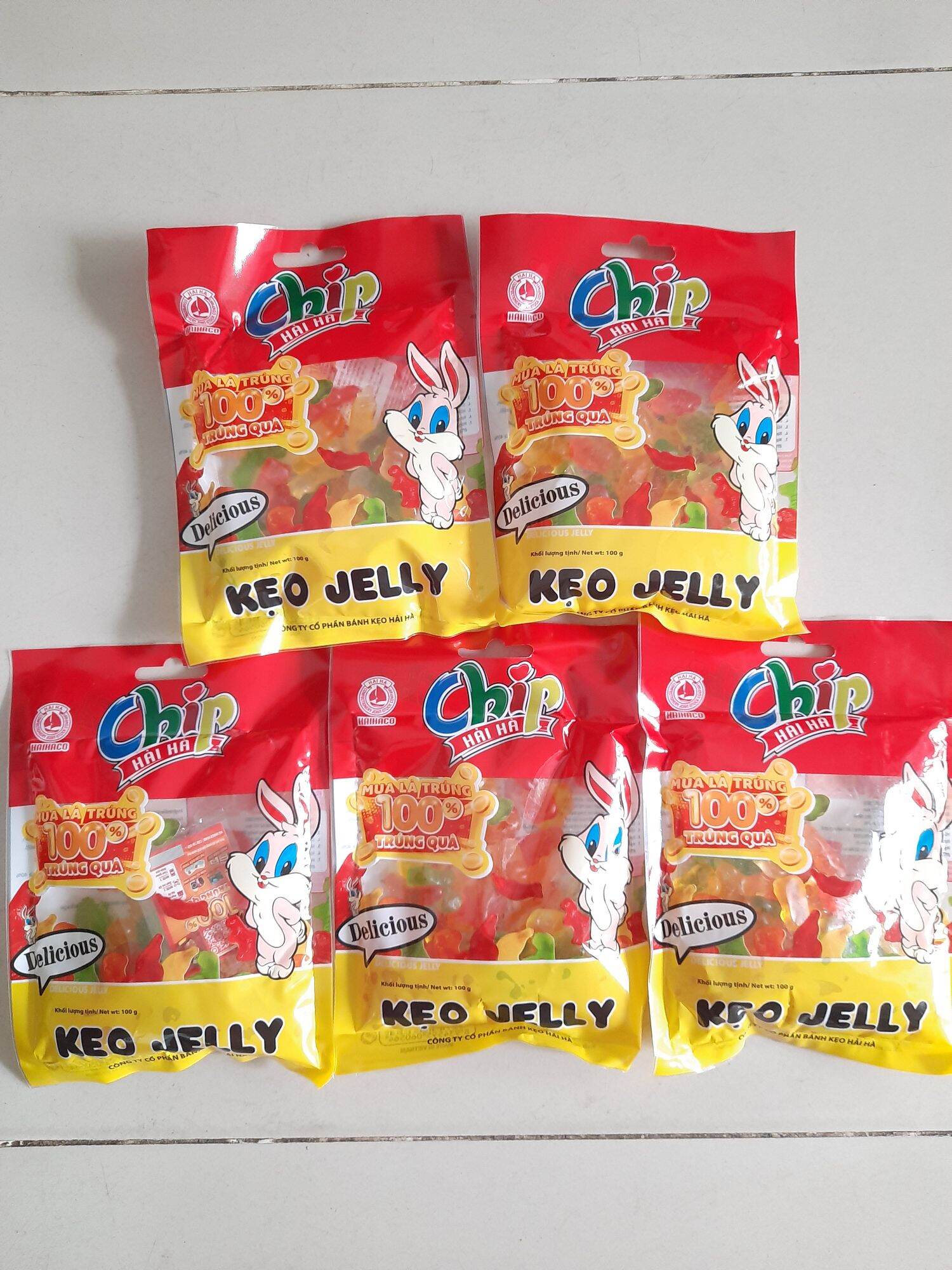 Combo 5 bịch kẹo dẻo Chip Hải Hà