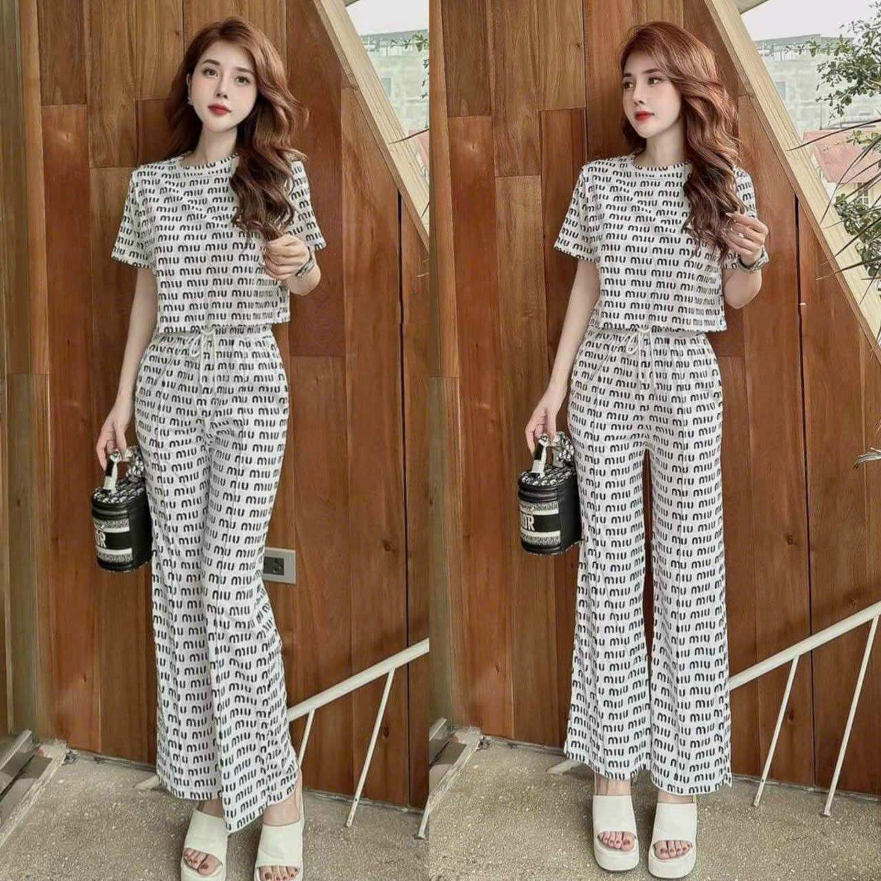 BỘ DÀI QUẦN ỐNG RỘNG MIU.MIU