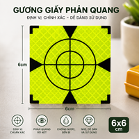 Combo 10 Gương Giấy Leica 6x6cm Phản Quang Màu Vàng.